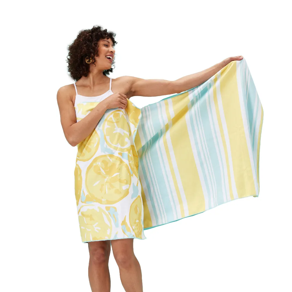 Lemon Slices Reversible Eco Beach Towel