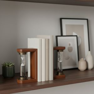 REGANBEACH SET OF 2 BROWN BOOKENDS 8 (IN) 10