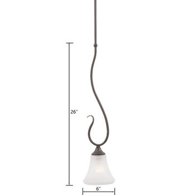 Elipse 6'' Wide 1-Light Mini Pendant - Painted Bronze