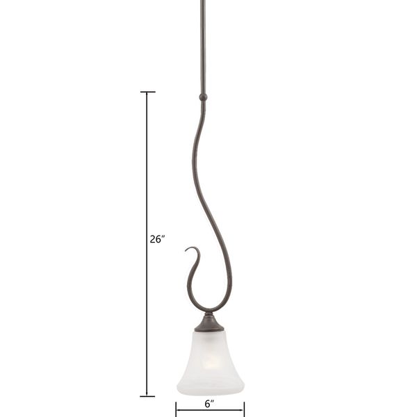 Elipse 6'' Wide 1-Light Mini Pendant - Painted Bronze