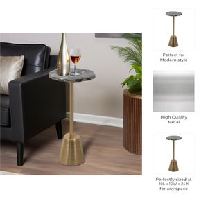 CONNORCROSS GOLD ACCENT TABLE 25 (IN) 9
