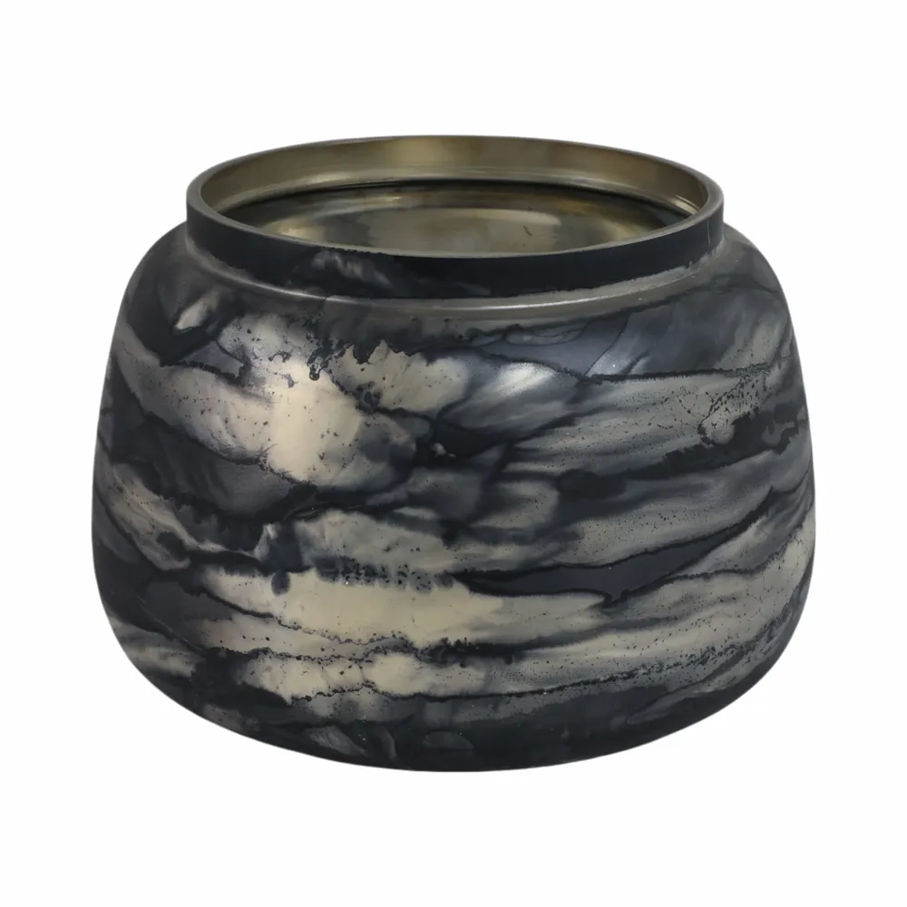 CLYDEBURN BLUE GLASS VASE 7 (IN)