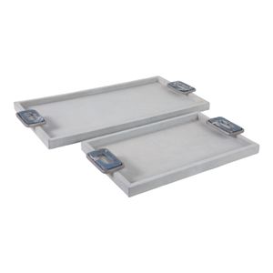 STORMMORE SET OF 2 WHITE TRAY 2 (IN) 4