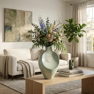 FINNHOLM GREEN VASE 25 (IN) 12