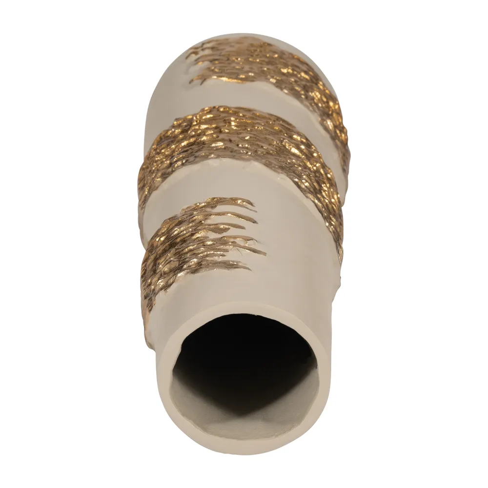 GREERWAY WHITE GLASS VASE 18 (IN)