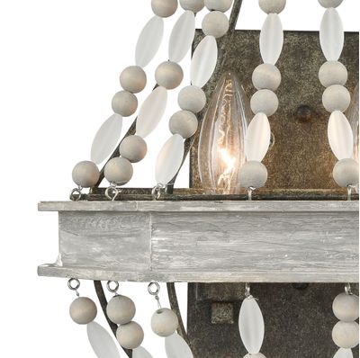 Summerton 16″ High 2-Light Sconce - Washed Gray