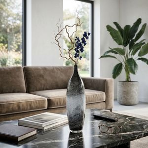 FINLEYMOOR BLUE GLASS VASE 18 (IN) 10