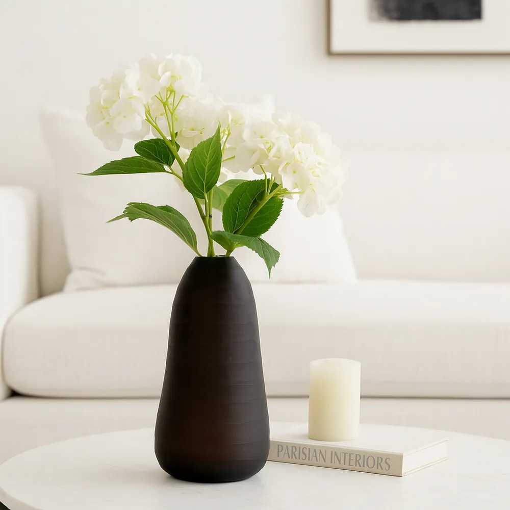 OWENWELL BROWN GLASS VASE 17 (IN)