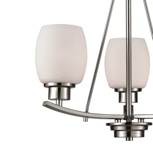 Casual Mission 17'' Wide 3-Light Chandelier - Brushed Nickel 4