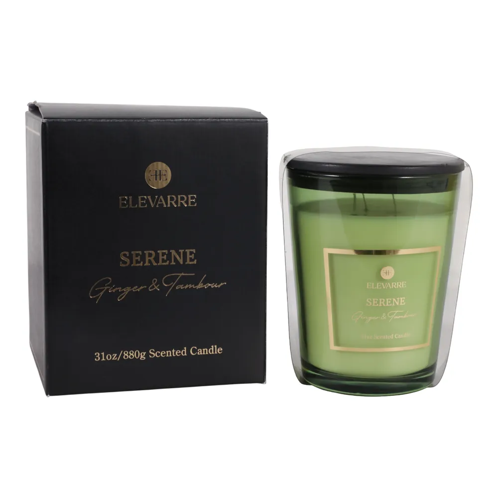 ROWANSTONE SERENE GINGER & TAMBOUR CANDLE 7 (IN)