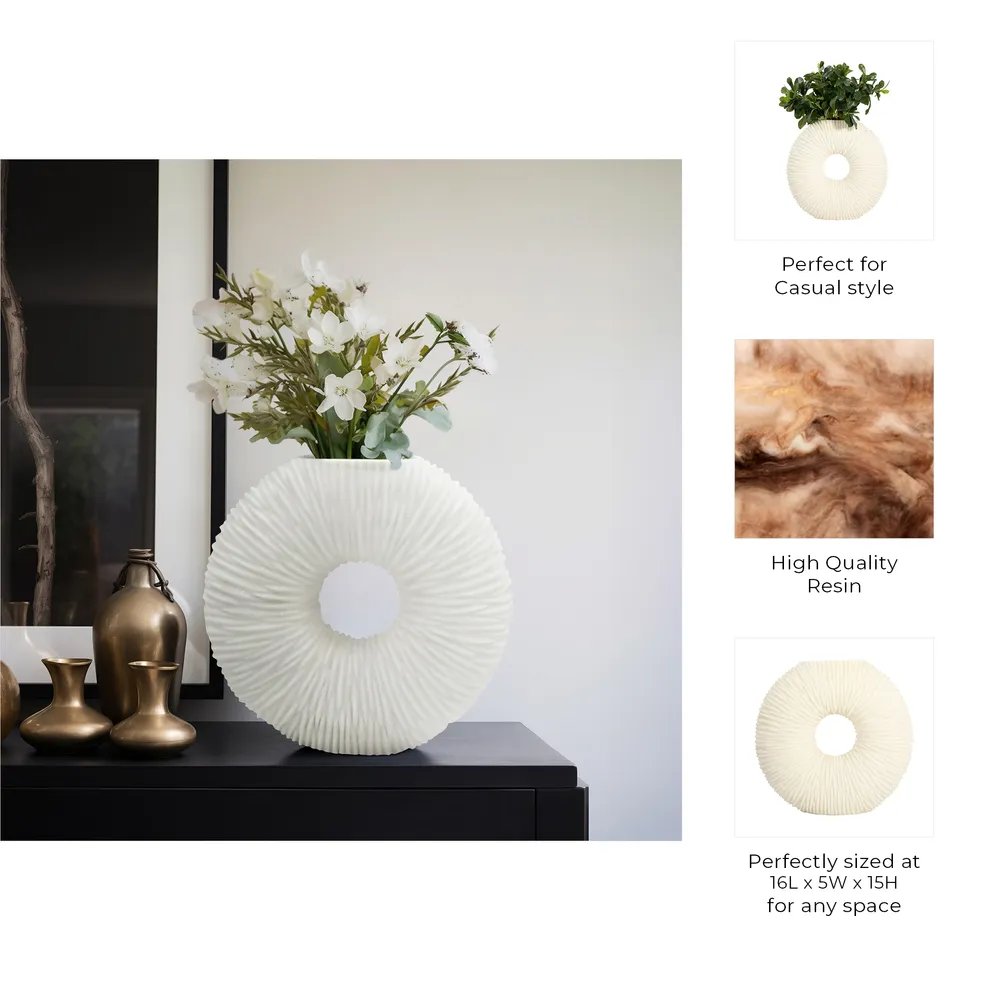 DALEMOOR WHITE VASE 15 (IN)