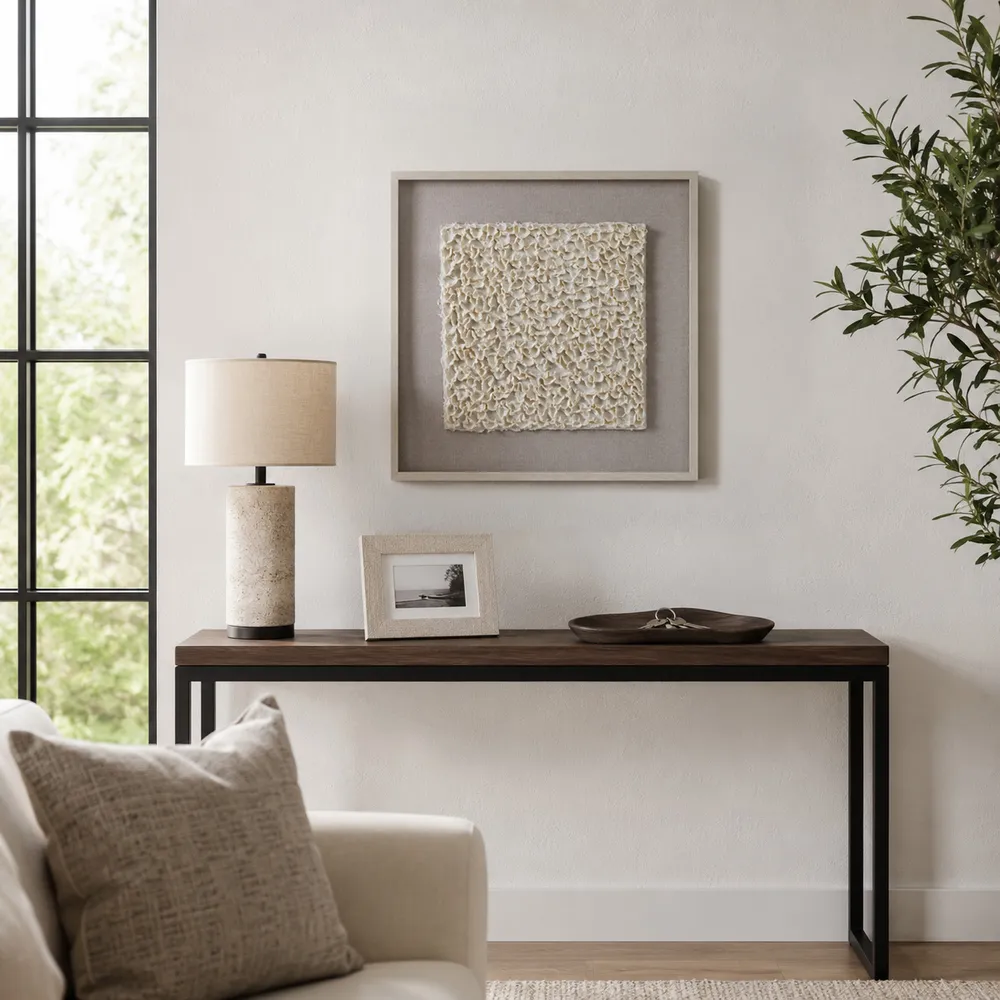 BECKHOLM WHITE WALL FLOWER 30 (IN)