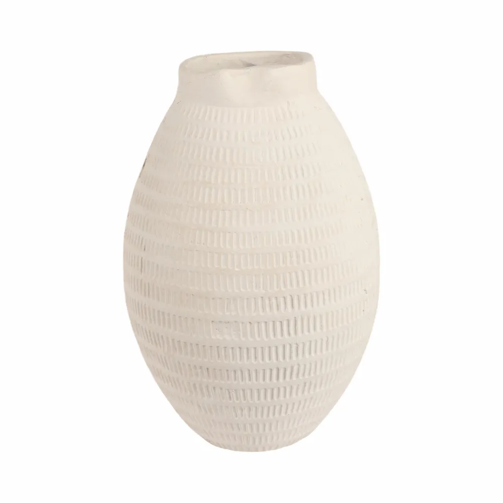 HAZENVALE WHITE VASE 17 (IN)