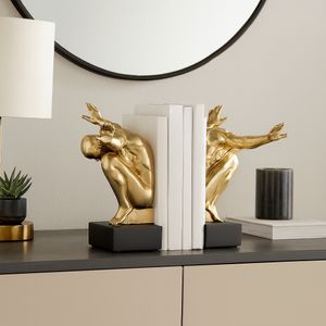 FINNCREST SET OF 2 GOLD BOOKENDS 6 (IN) 2