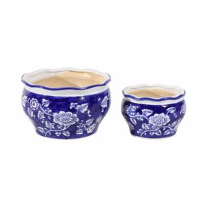 HENLEYDALE SET OF 2 BLUE PLANTER 6 (IN) 1