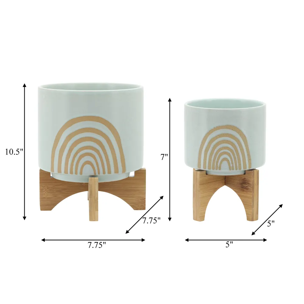 RUTHCLIFF SET OF 2 GREEN PLANTER 11 (IN)