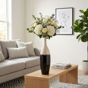TROYSIDE WHITE VASE 27 (IN) 10