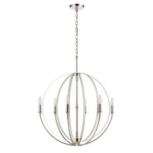 Rotunde 26'' Wide 6-Light Chandelier - Matte White 2