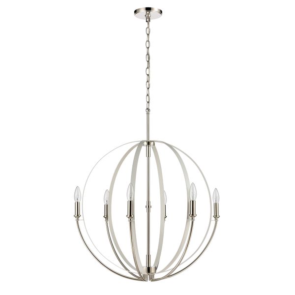 Rotunde 26'' Wide 6-Light Chandelier - Matte White
