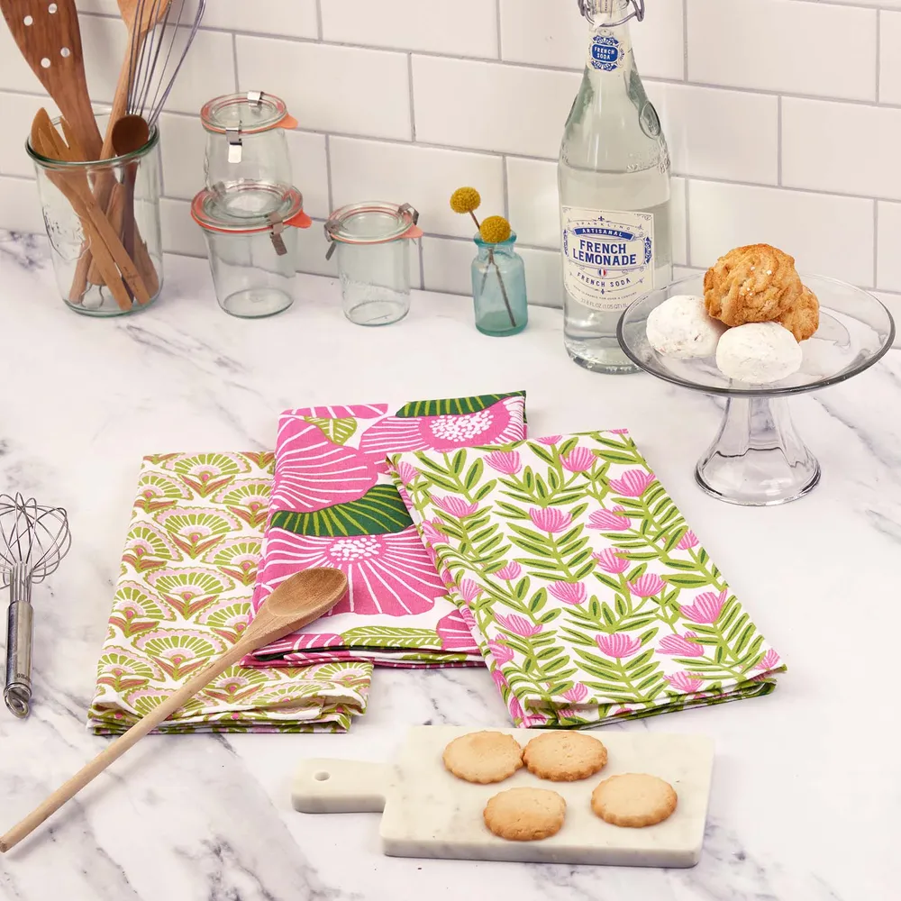 Poppy Papaver Cotton Kitchen Towels (Set of 3)