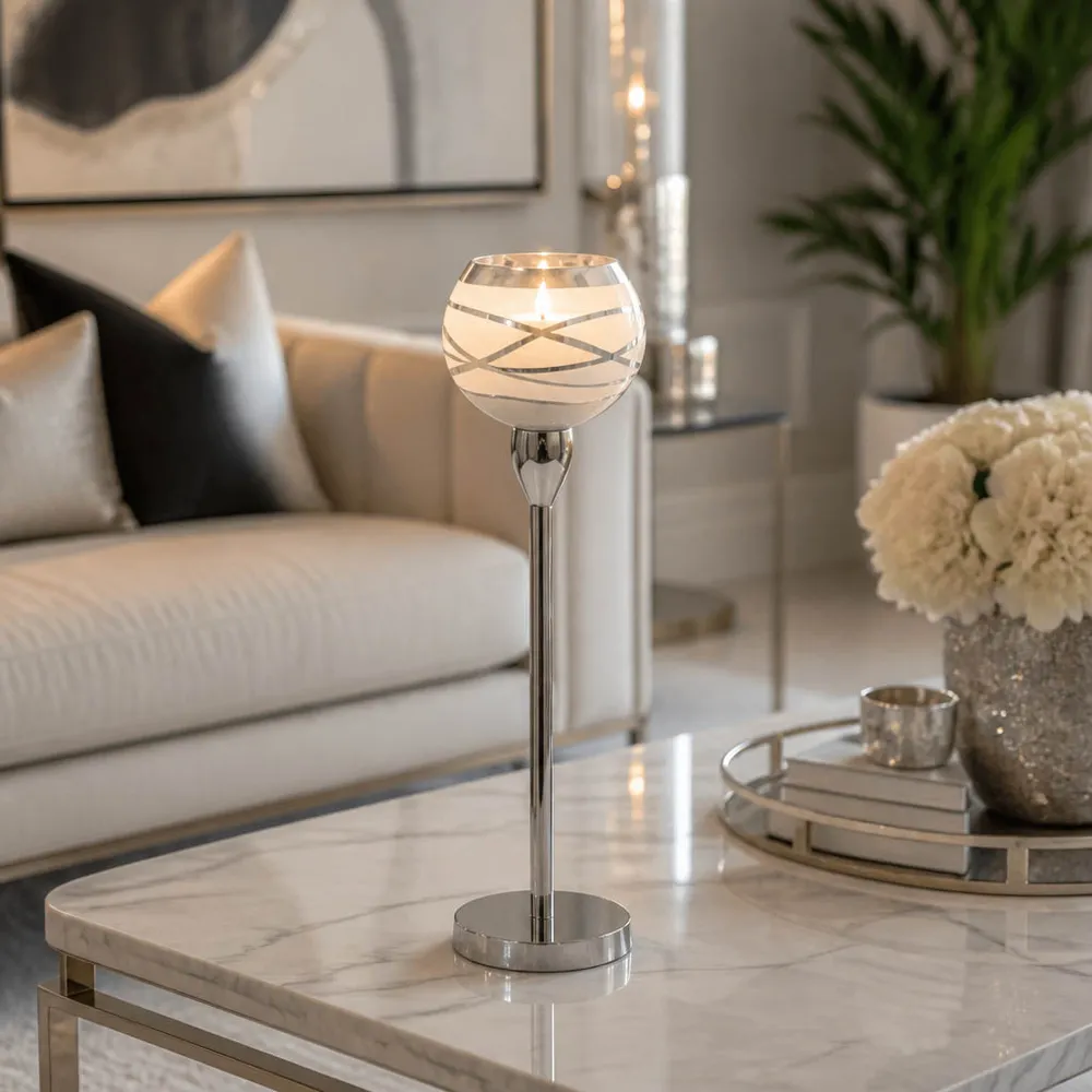 HAMPTONWAY WHITE VOTIVE HOLDER 17 (IN)
