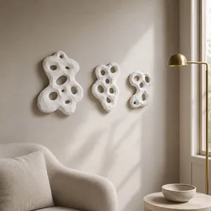 FALLONLEY SET OF 3 WHITE WALL SCULPTURES 14 (IN) 7