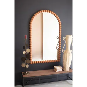Wooden Ball Arched Mirror 1