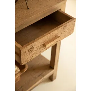Reclaimed Wood Three Drawer Console 6