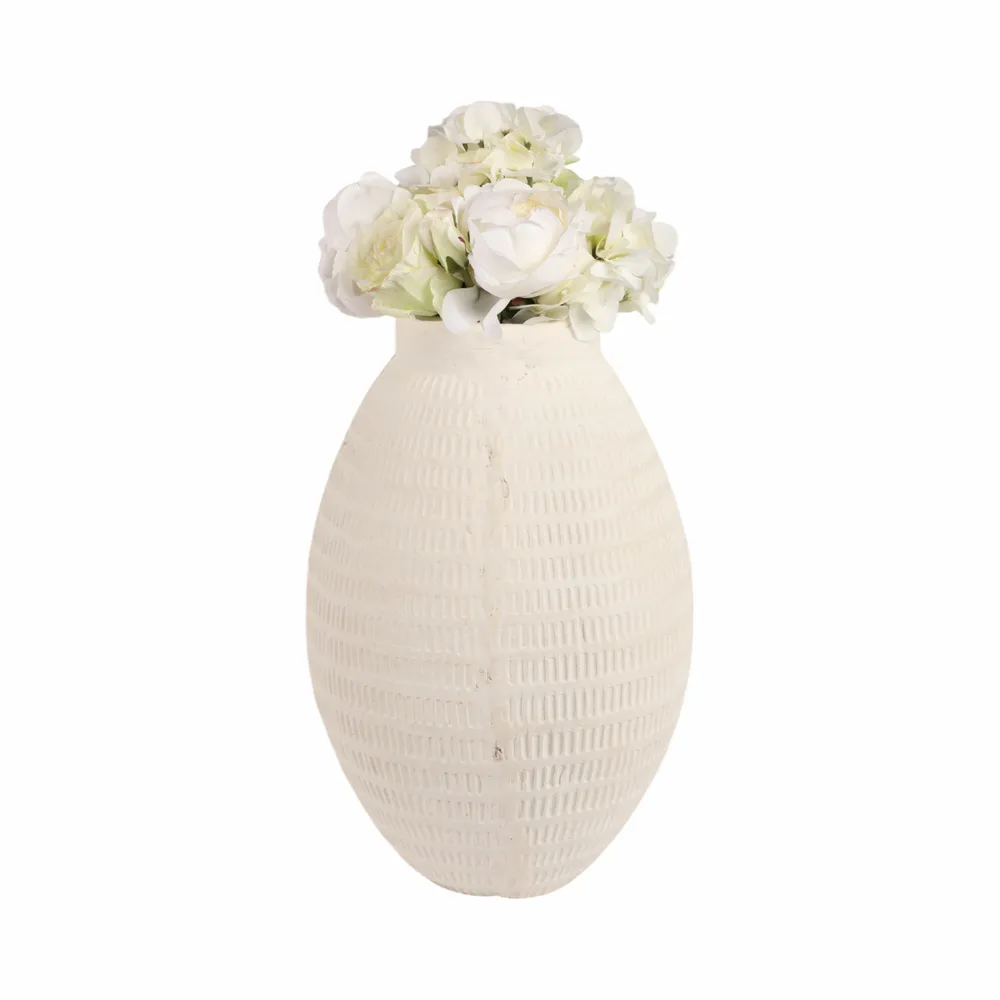HAZENVALE WHITE VASE 17 (IN)