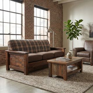 Barnwood  Americana Sofa - Customer Fabric - Seat:  Fabric TBD; Backrest:  Fabric TBD