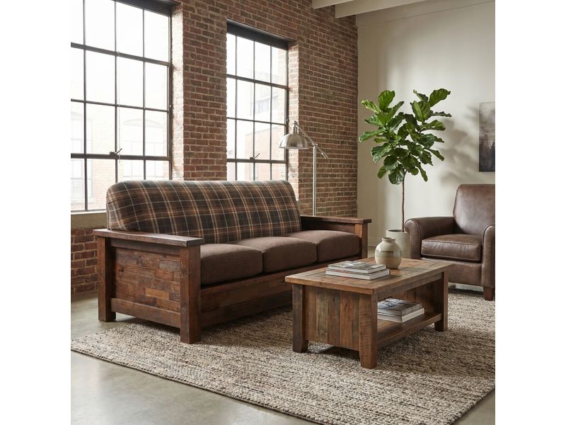 Barnwood  Americana Sofa - Customer Fabric - Seat:  Fabric TBD; Backrest:  Fabric TBD 1