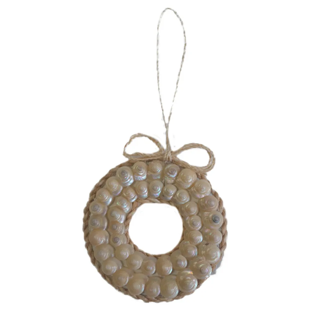 3-1/4" UMBONIUM SHELL WREATH ORNAMENT