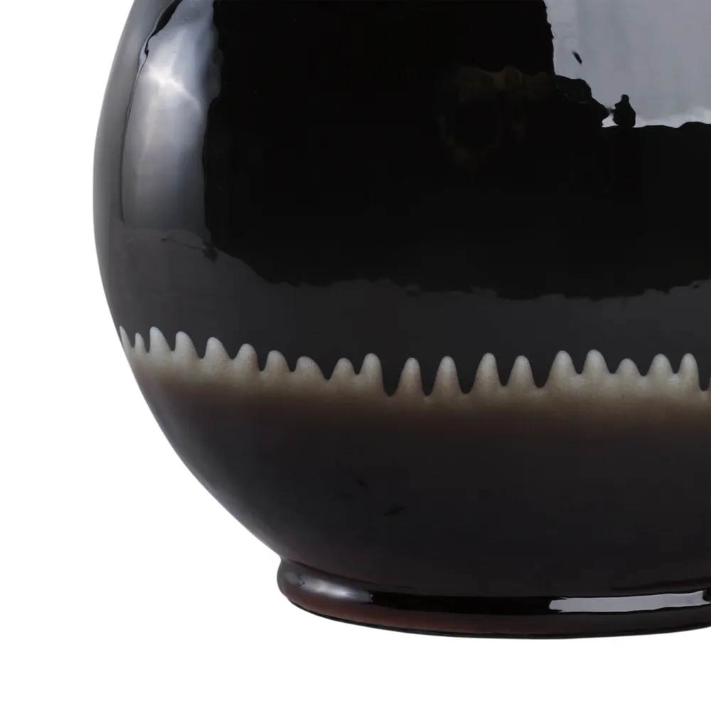 ELMONTGROVE BLACK GLASS VASE 20 (IN)