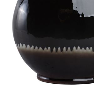 ELMONTGROVE BLACK GLASS VASE 20 (IN) 6