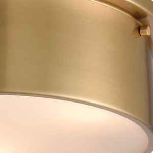 Simpson 14'' Wide 3-Light Flush Mount - Satin Brass 4