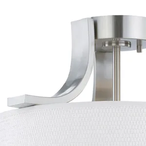 Pendenza 15.25'' Wide 2-Light Semi Flush Mount - Brushed Nickel 3