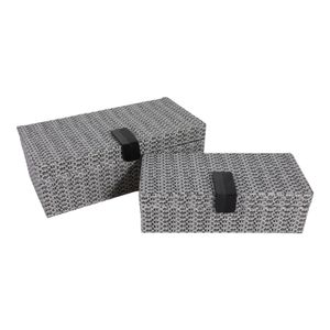 BECKETTLAKE SET OF 2 BLACK BOXES 5 (IN) 5
