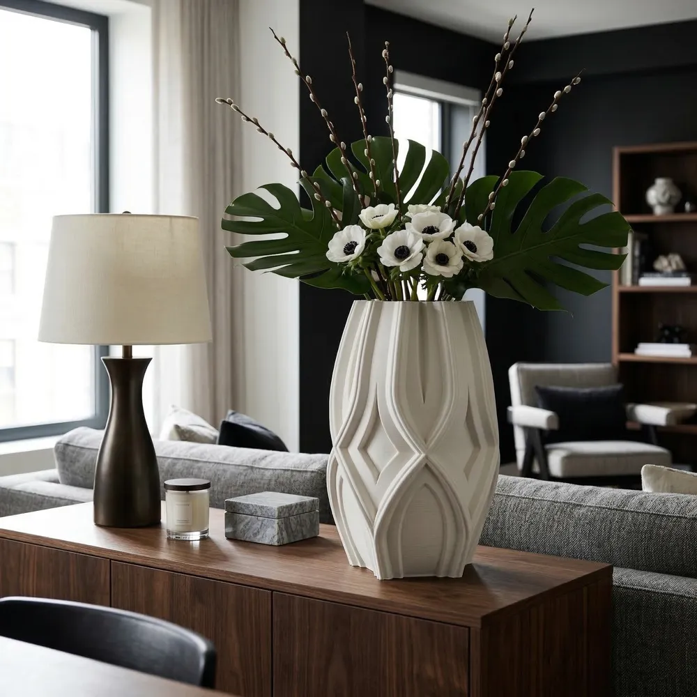 SYLVANBEACH IVORY VASE 17 (IN)