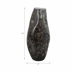 COLEGATE BROWN GLASS VASE 17 (IN) 9