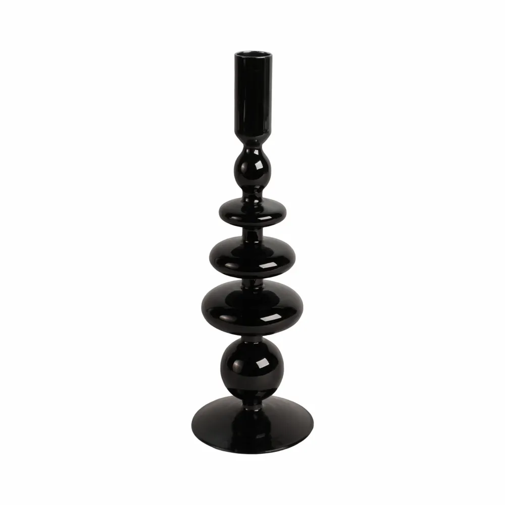 ELLENLAND BLACK CANDLE HOLDER 11 (IN)