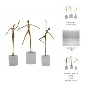 HOPEDALE SET OF 3 GOLD DECOR 13 (IN) 9