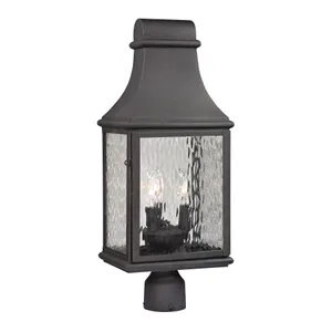 Forged Jefferson 23″ High 3-Light Outdoor Post Light - Charcoal 1