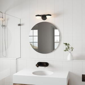 Nelly 14″ Wide 2-Light Vanity Light - Matte Black 7