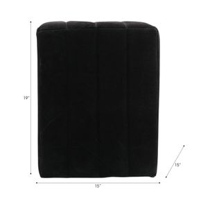 KENDALLVIEW BLACK OTTOMAN 19 (IN) 9
