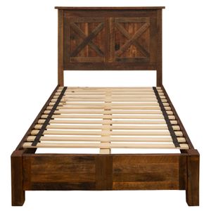 Barnwood Barndoor Bed with Rail System - King 5