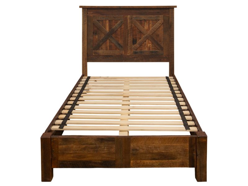 Barnwood Barndoor Bed with Rail System - Cal King 5