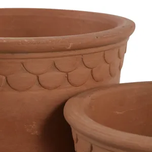 COOPERBEACH SET OF 2 RED PLANTER 8 (IN) 7