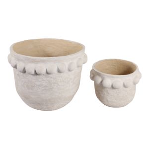 CASTONBURN SET OF 2 WHITE PLANTER 16 (IN) 5