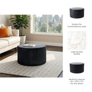WILSONVALE BLACK COFFEE TABLE 17 (IN) 10