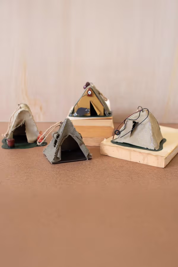 Set of 4 Tent Ornaments